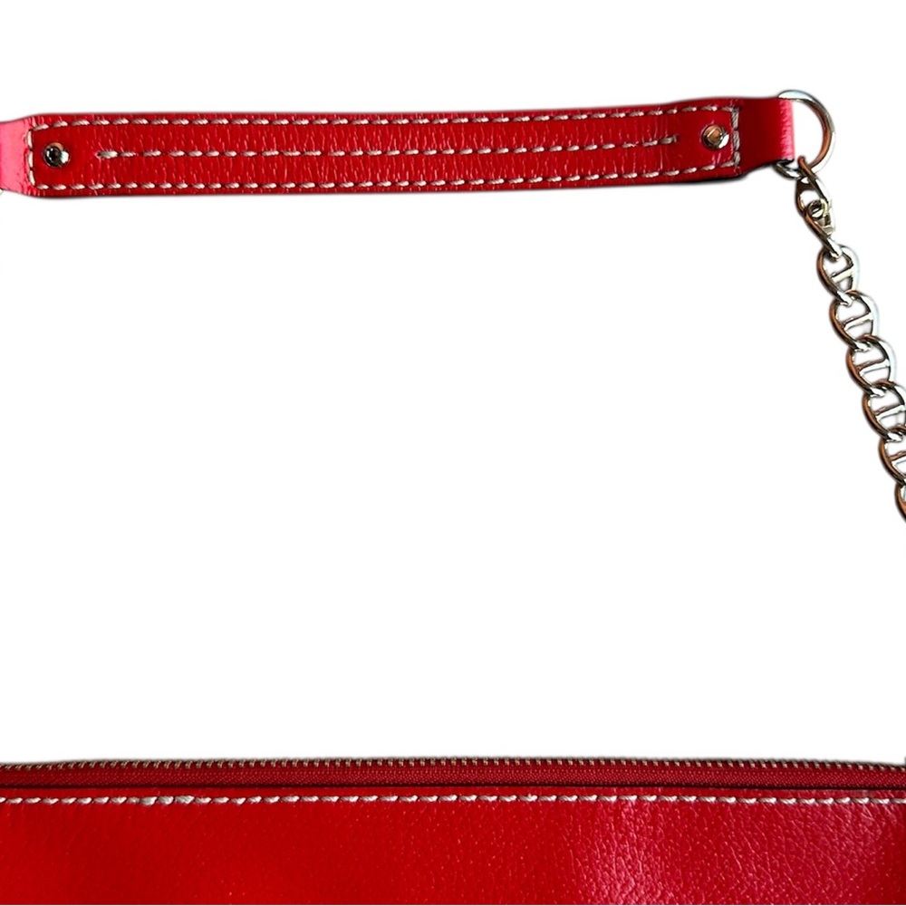 NEW kate spade Red Leather Chain Strap purse baddie designer date night upscale - Picture 5 of 7